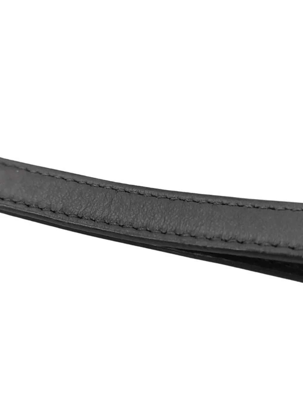 Saint Laurent Clutch Monogram Document Holder Gray Leather V-stitch YSL Silver
